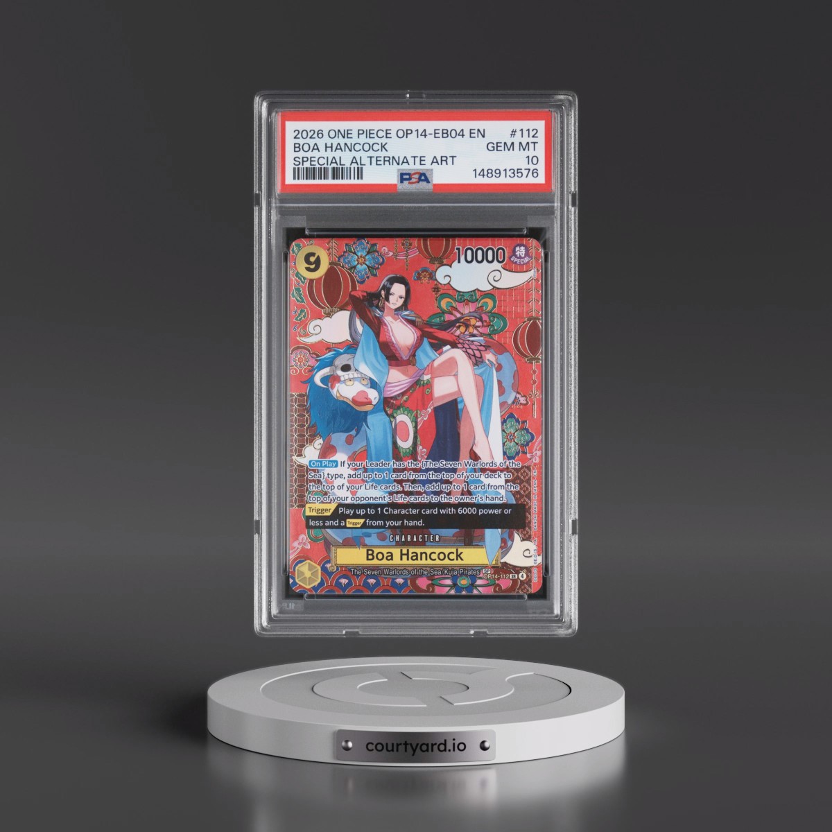 2026 One Piece OP14-EB04-the Azure Sea's Seven #112 Boa Hancock - Special Alternate Art (PSA 10 GEM MINT)