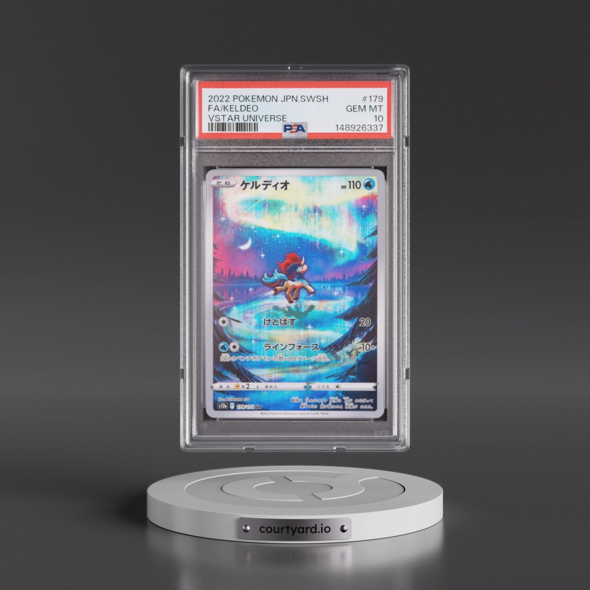 2022 Pokémon Sword & Shield Vstar Universe #179 Keldeo - Full Art (PSA 10 GEM MINT)