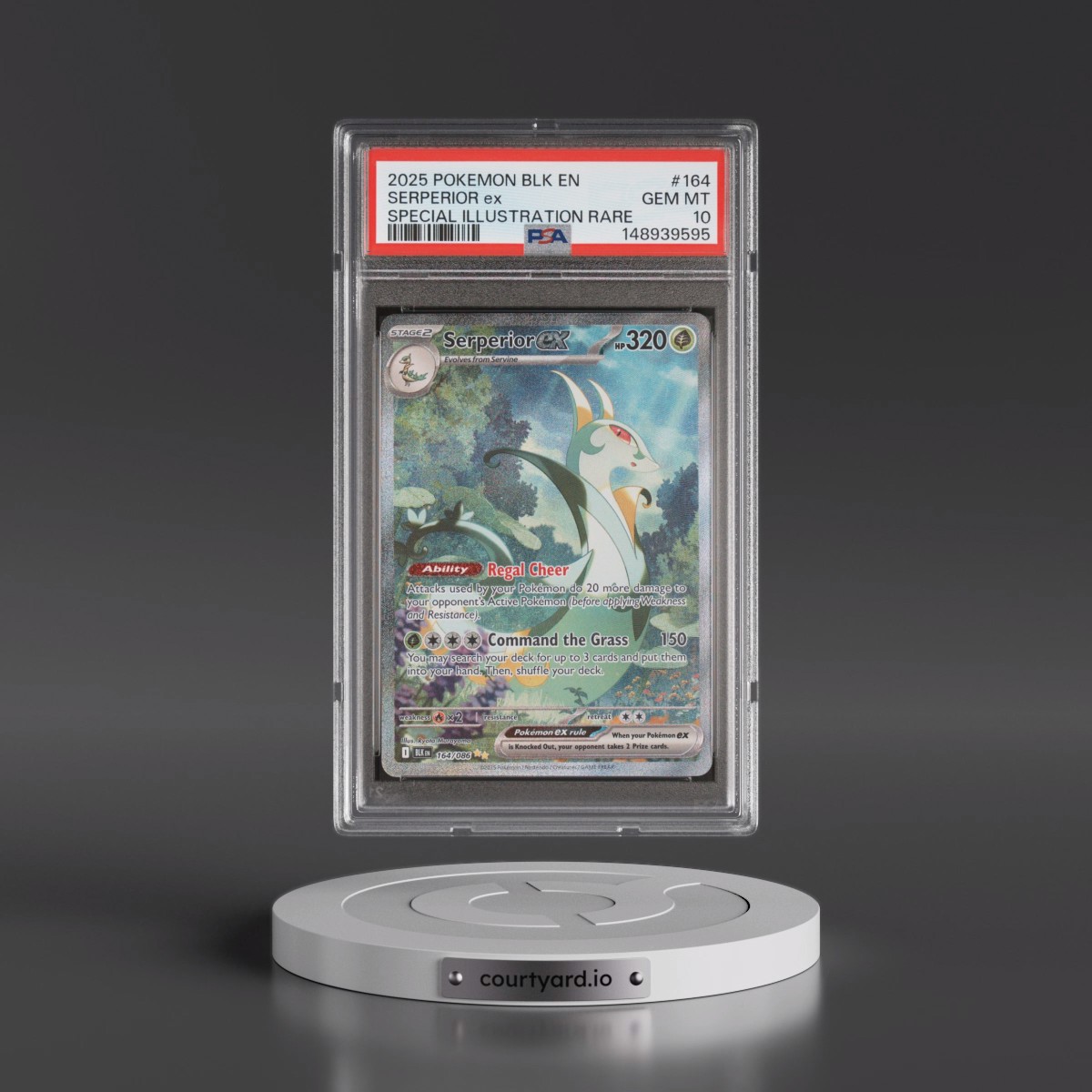 2025 Pokémon Blk EN-Black Bolt #164 Serperior EX - Holo Special Illustration Rare (PSA 10 GEM MINT)
