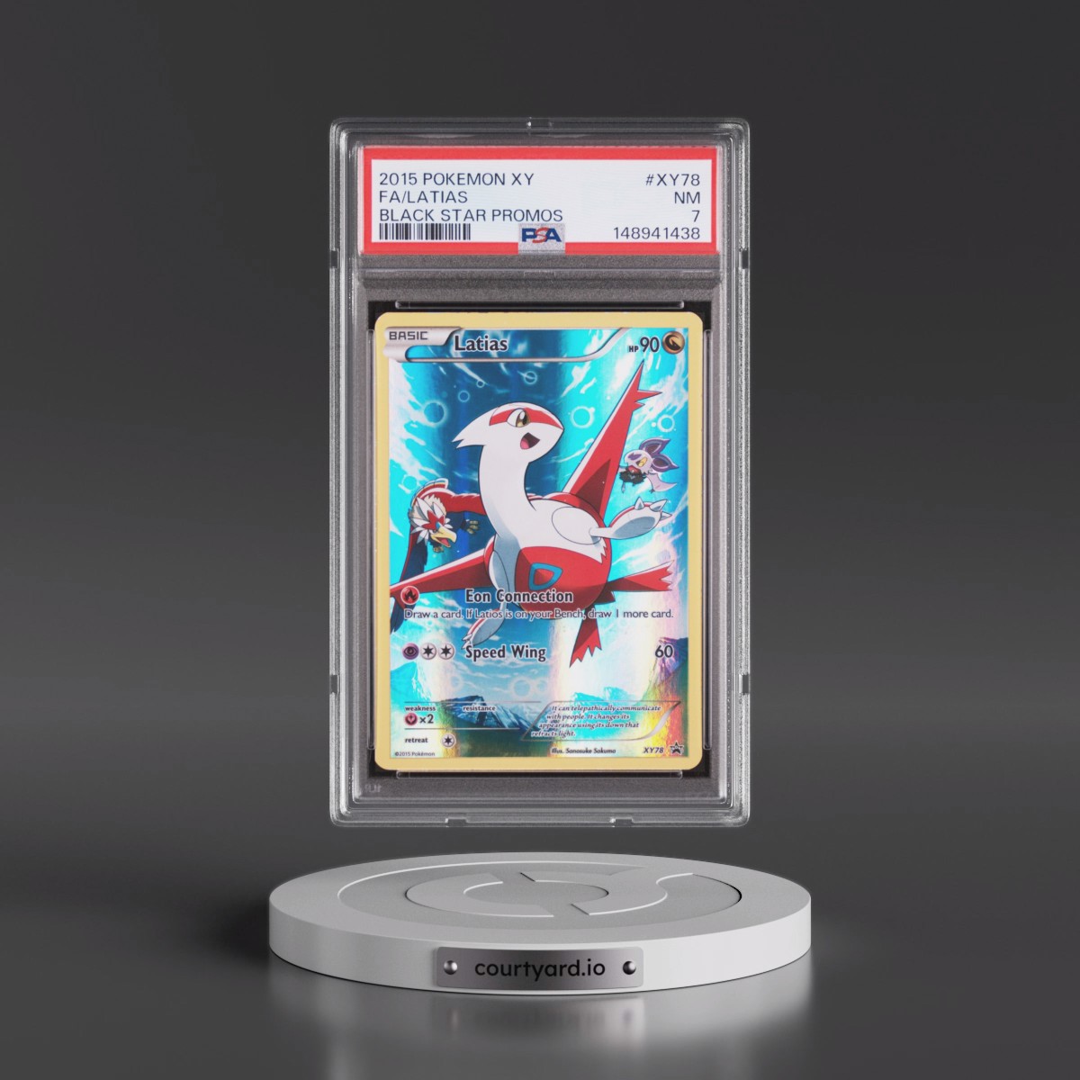 2015 Pokémon XY Black Star Promos #XY78 Latias - Full Art (PSA 7 NM)