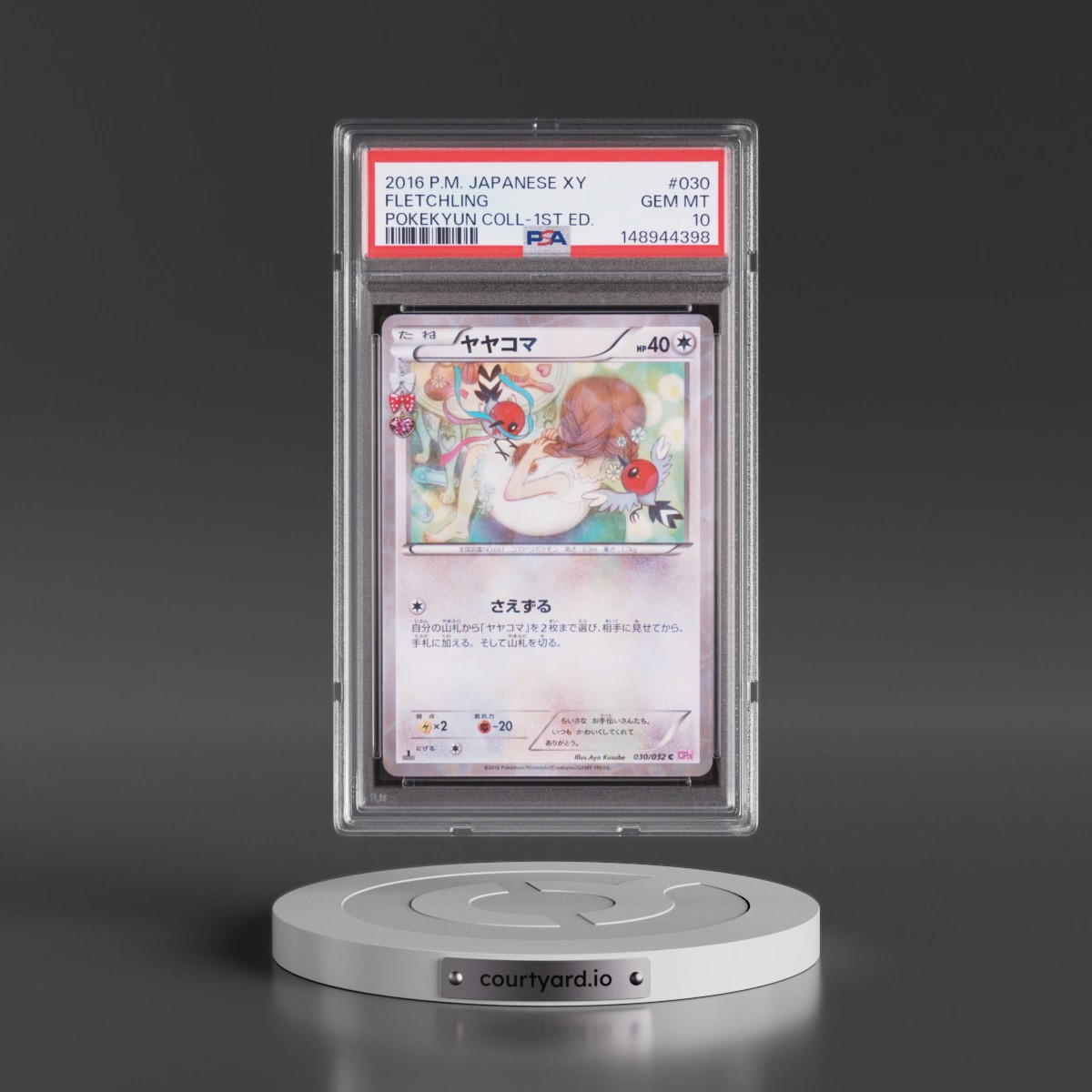 2016 Pokémon XY Pokekyun Collection #030 Fletchling - 1st Edition (PSA 10 GEM MINT)