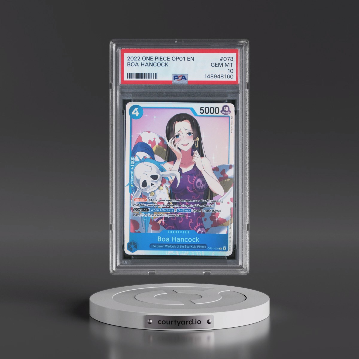 2022 One Piece OP01-Romance Dawn #078 Boa Hancock (PSA 10 GEM MINT)