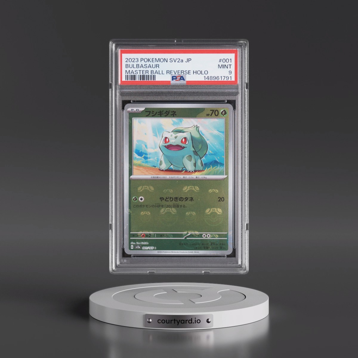2023 Pokémon Sv2a-Pokémon 151 #001 Bulbasaur - Reverse Holo Master Ball (PSA 9 MINT)