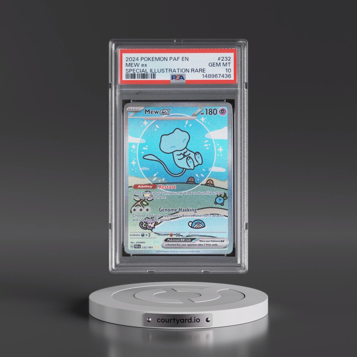 2024 Pokémon Paf EN-Paldean Fates #232 Mew EX - Holo Special Illustration Rare (PSA 10 GEM MINT)