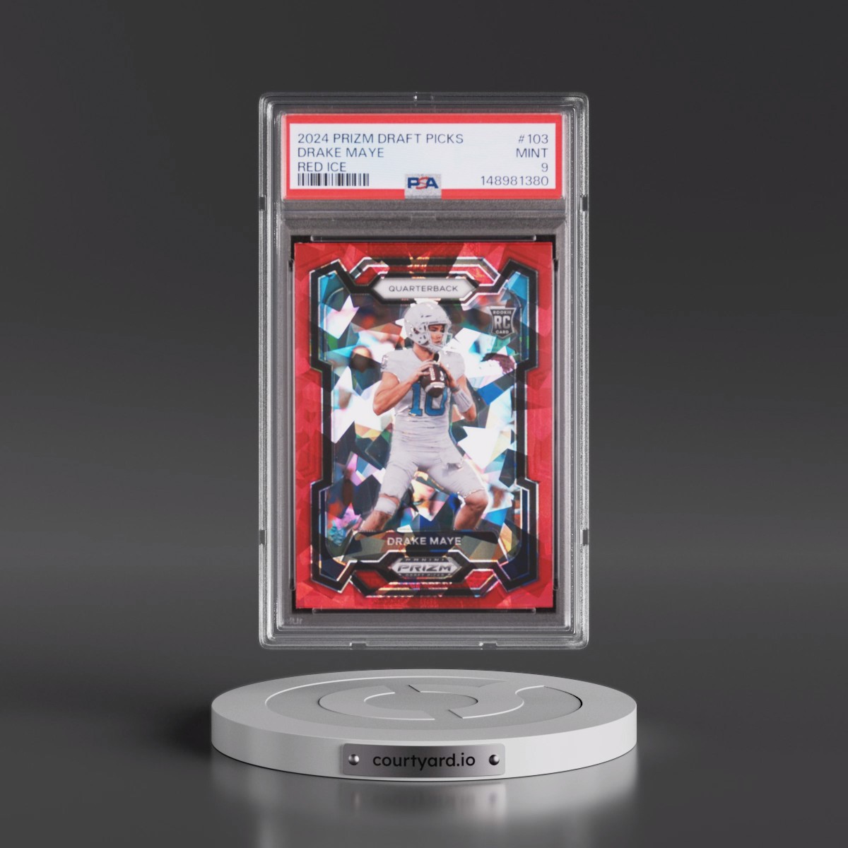 2024 Panini Prizm Draft Picks #103 Drake Maye - Red Ice (PSA 9 MINT)