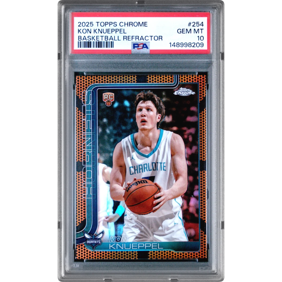 2025 Topps Chrome #254 Kon Knueppel - Basketball Refractor (PSA 10 