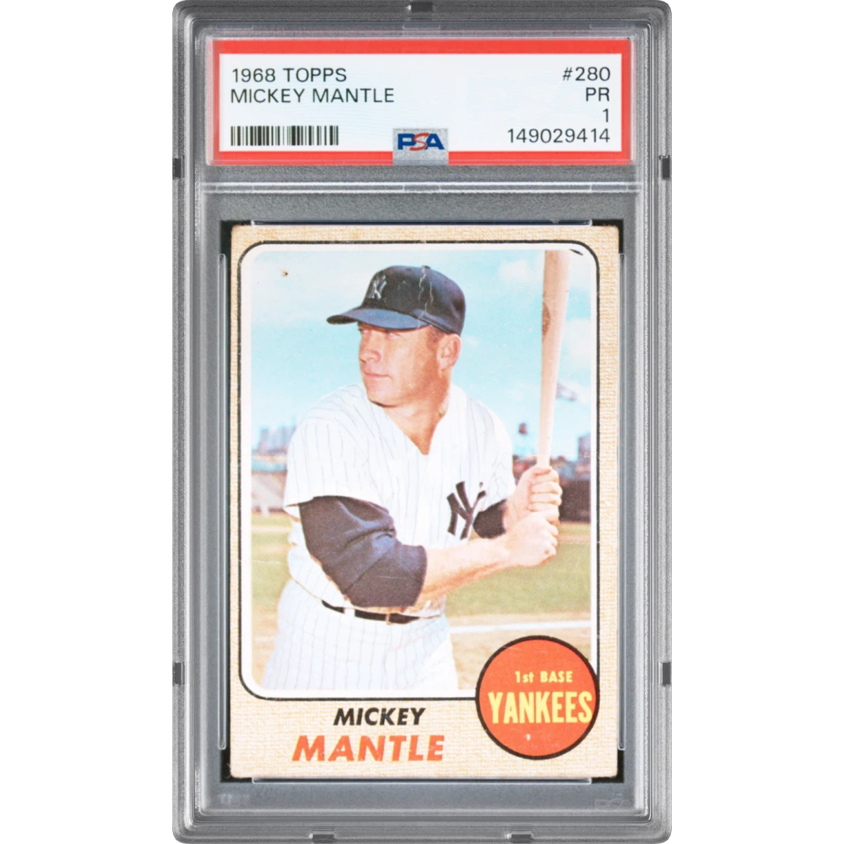 1968 Topps #280 Mickey Mantle (PSA 1 PR)