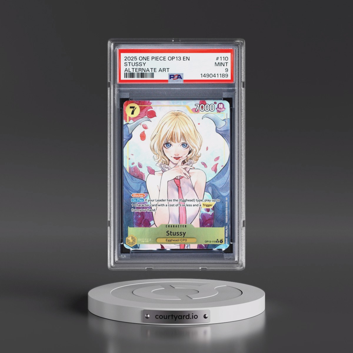 2025 One Piece OP13-Carrying on His Will #110 Stussy - Alternate Art (PSA 9 MINT)