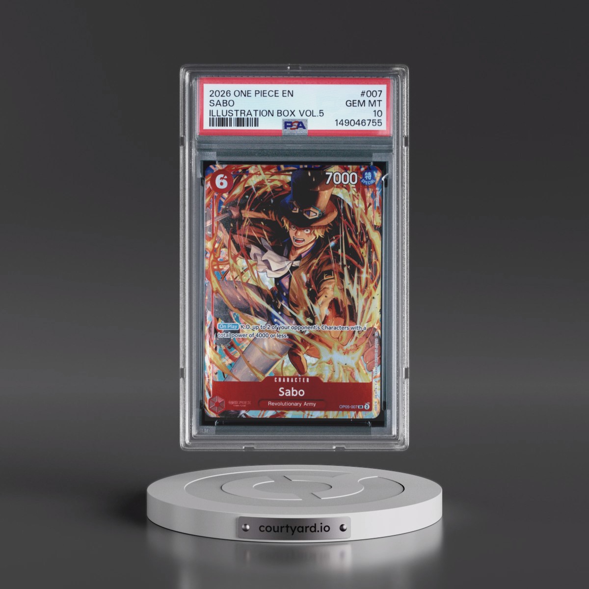 2026 One Piece Promos #007 Sabo - Illustration Box Vol.5 (PSA 10 GEM MINT)