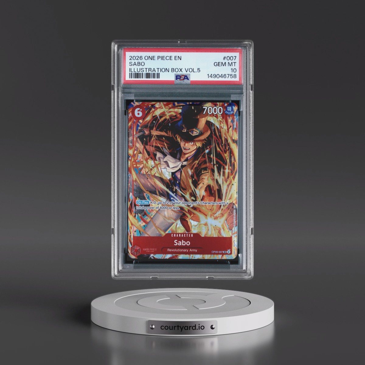 2026 One Piece Promos #007 Sabo - Illustration Box Vol.5 (PSA 10 GEM MINT)