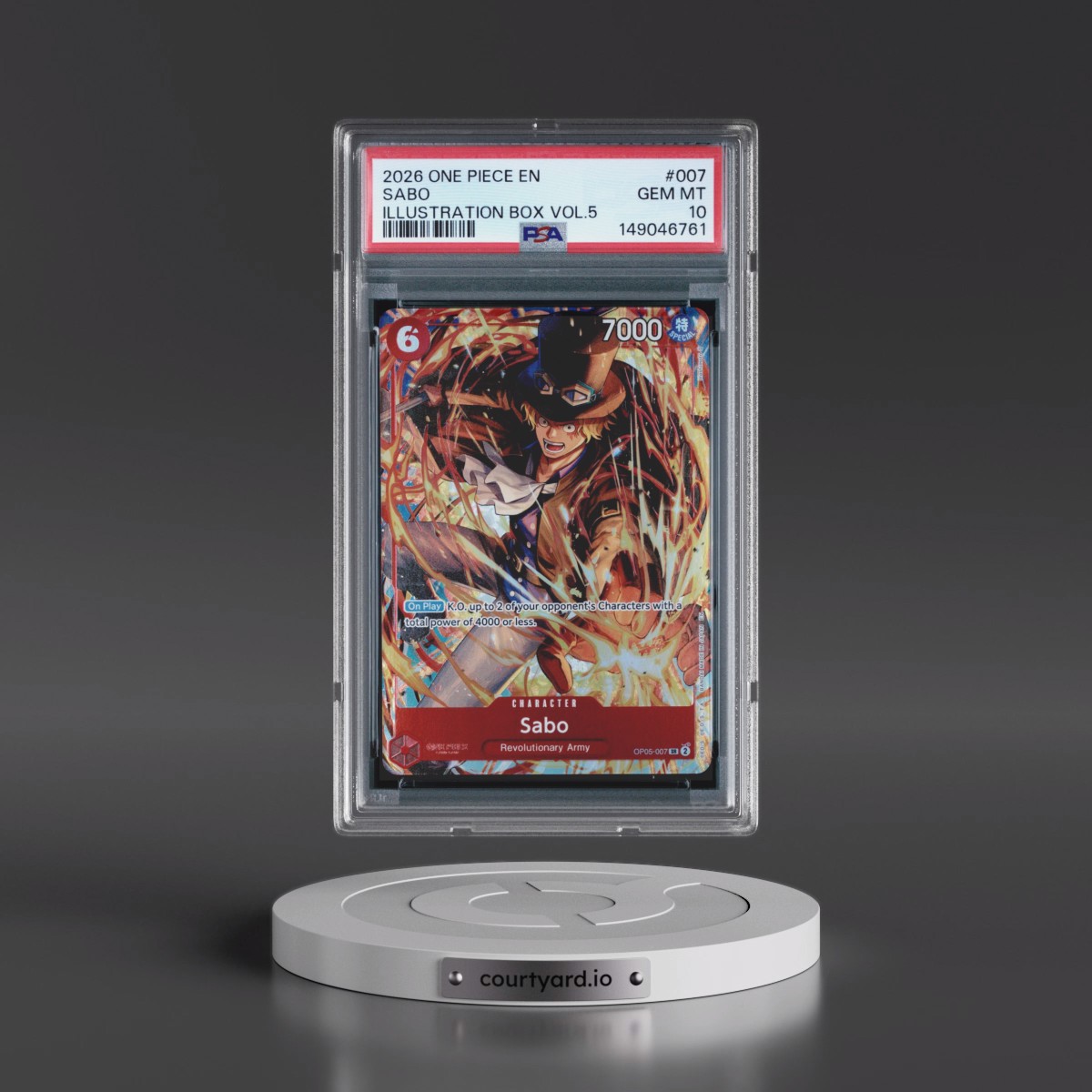 2026 One Piece Promos #007 Sabo - Illustration Box Vol.5 (PSA 10 GEM MINT)
