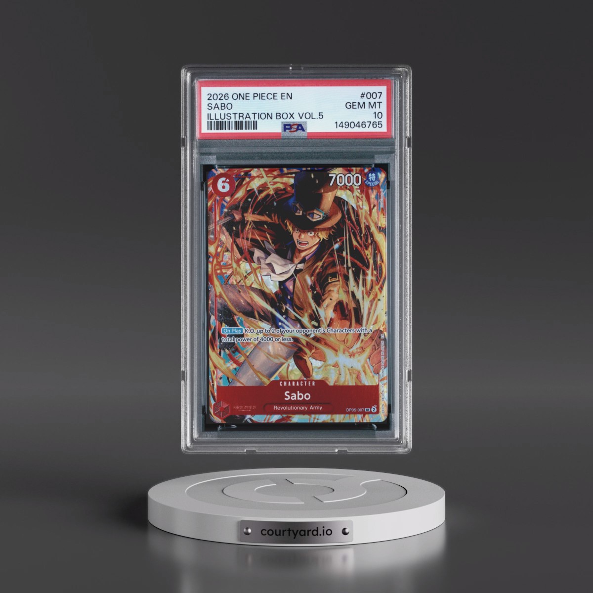 2026 One Piece Promos #007 Sabo - Illustration Box Vol.5 (PSA 10 GEM MINT)