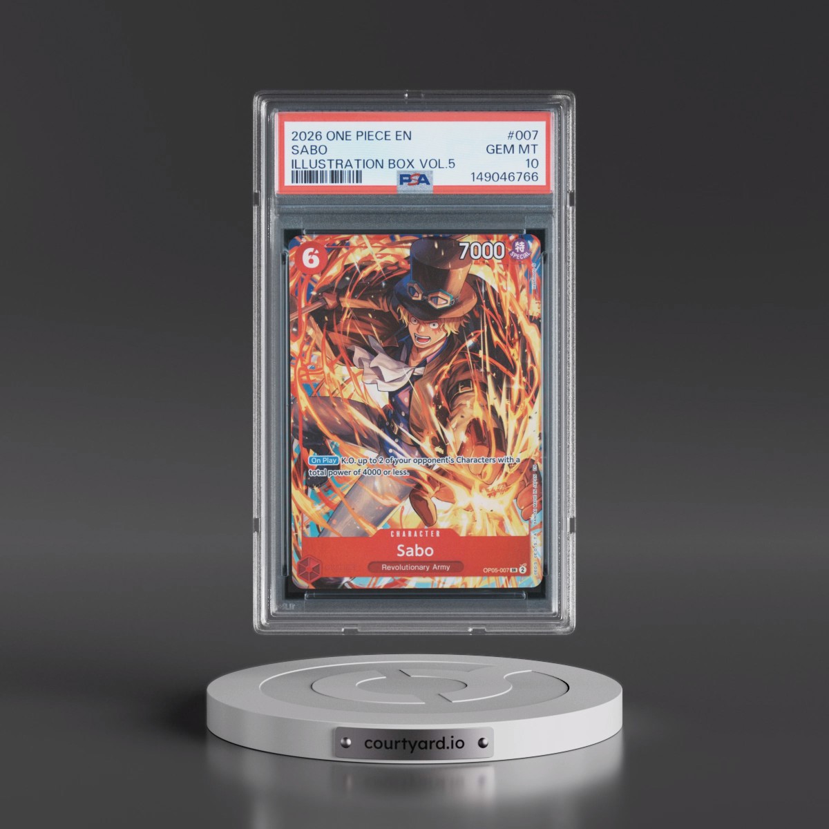 2026 One Piece Promos #007 Sabo - Illustration Box Vol.5 (PSA 10 GEM MINT)