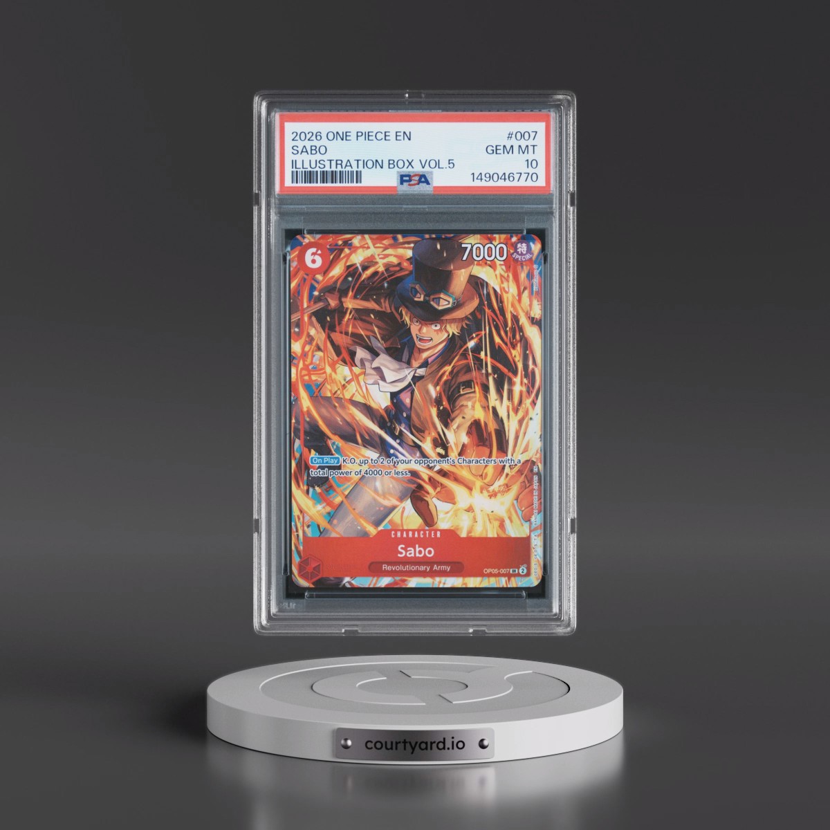 2026 One Piece Promos #007 Sabo - Illustration Box Vol.5 (PSA 10 GEM MINT)