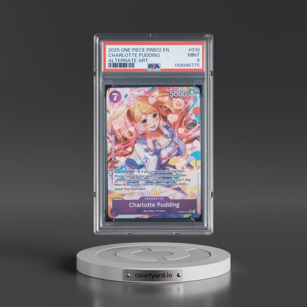 2025 One Piece PRB02-Premium Booster -One Piece Card the Best- Vol.2 #010 Charlotte Pudding - Alternate Art (PSA 9 MINT)