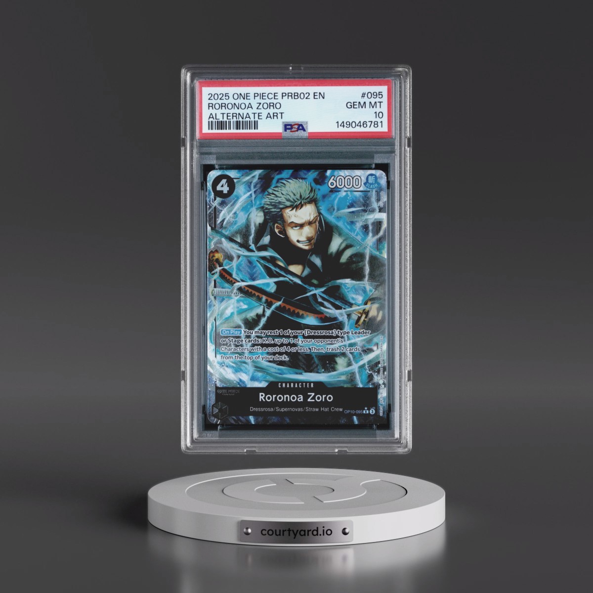 2025 One Piece PRB02-Premium Booster -One Piece Card the Best- Vol.2 #095 Roronoa Zoro - Alternate Art (PSA 10 GEM MINT)