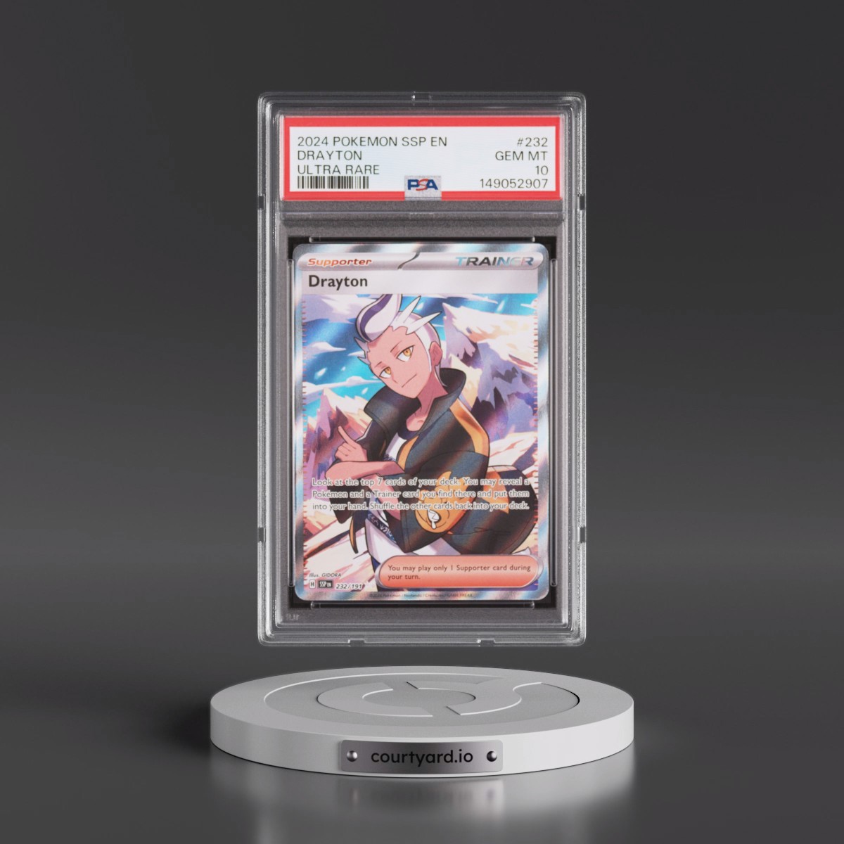 2024 Pokémon Ssp EN-Surging Sparks #232 Drayton - Ultra Rare (PSA 10 GEM MINT)