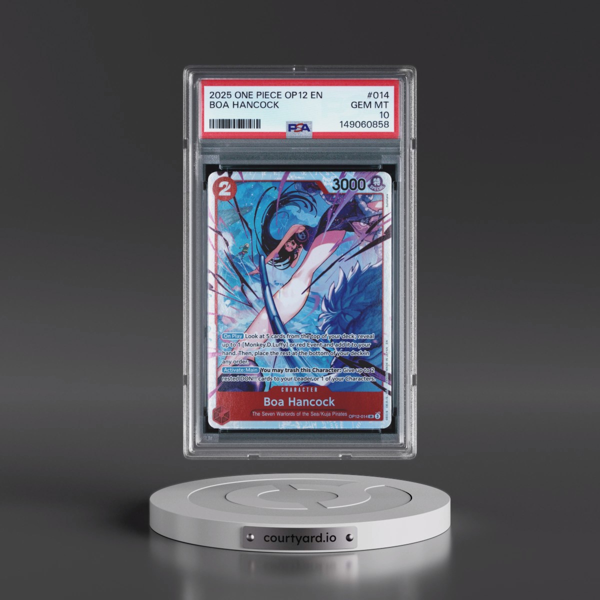 2025 One Piece OP12-Legacy of the Master #014 Boa Hancock (PSA 10 GEM MINT)