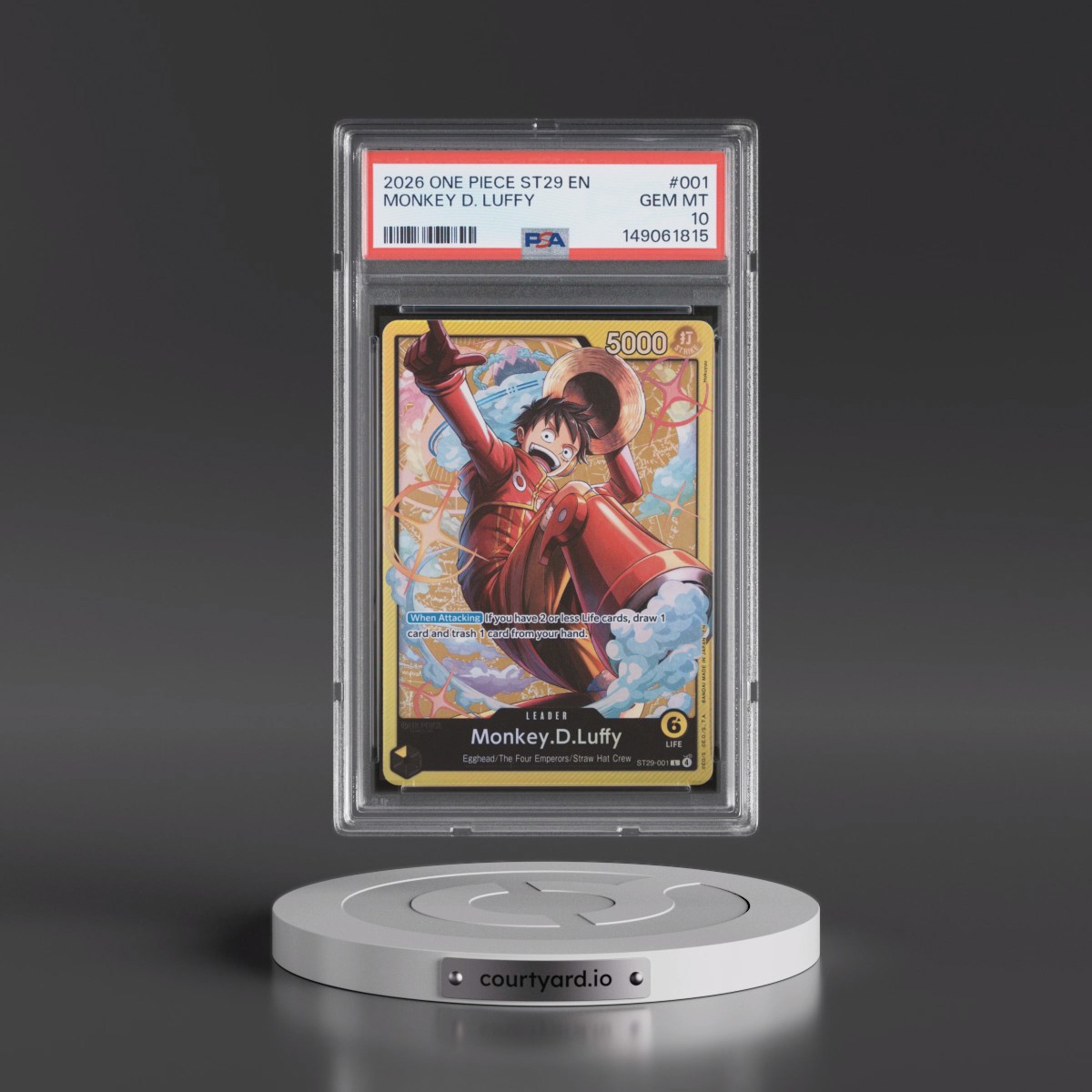 2026 One Piece Starter Deck ST29-Egghead #001 Monkey D. Luffy (PSA 10 GEM MINT)