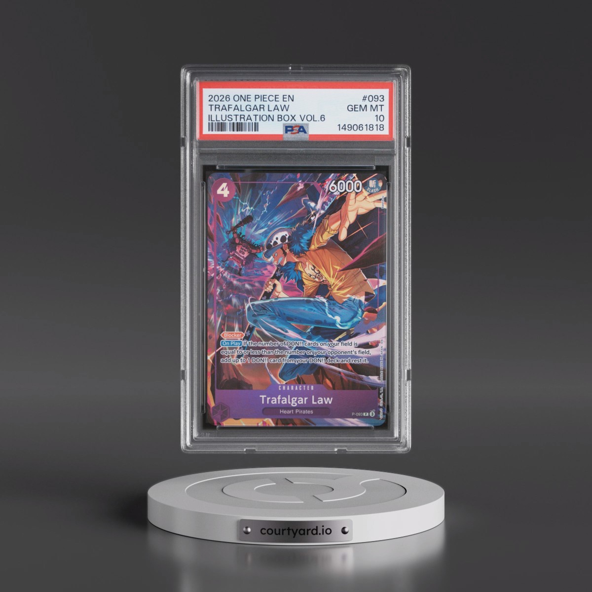 2026 One Piece Promos #093 Trafalgar Law - Illustration Box Vol.6 (PSA 10 GEM MINT)