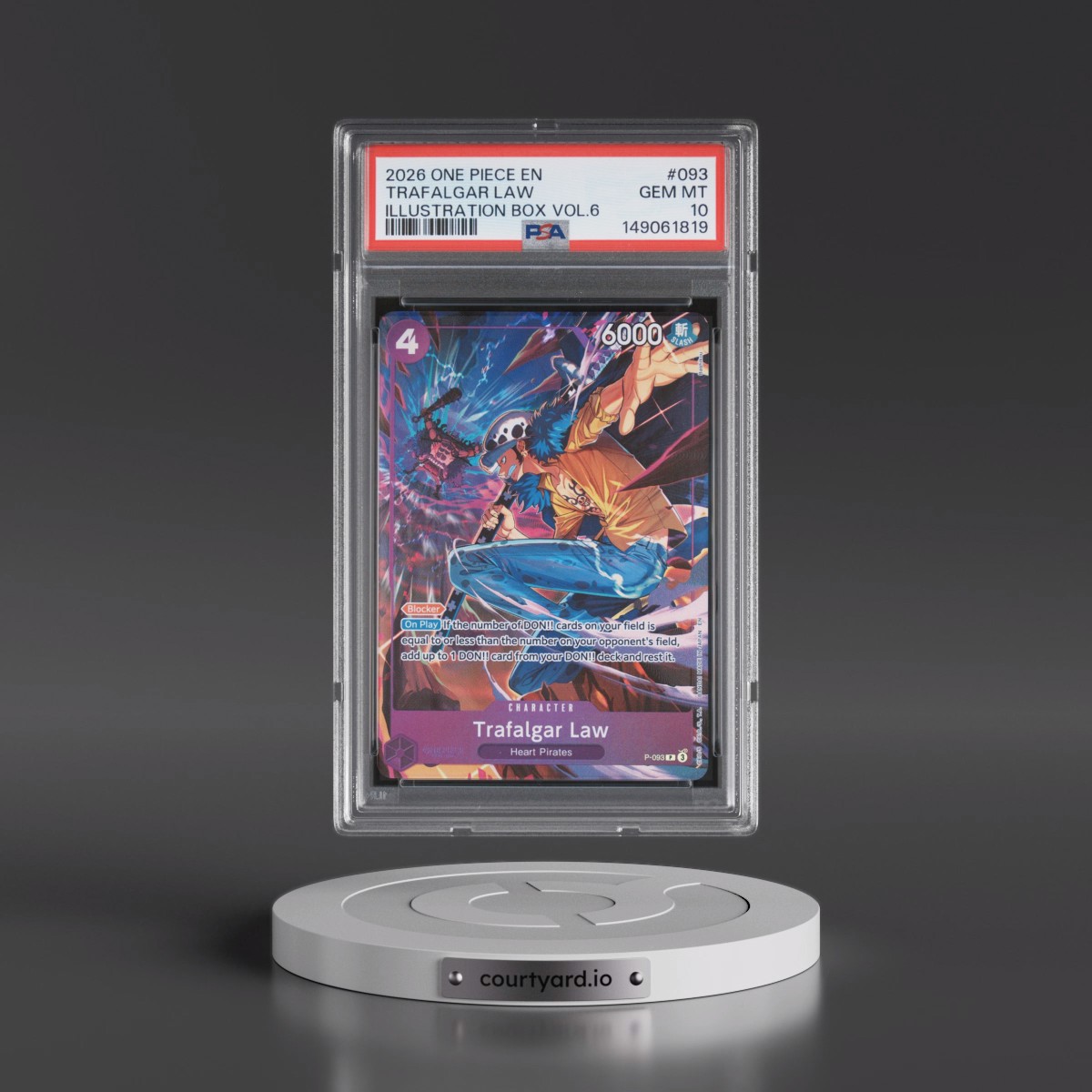 2026 One Piece Promos #093 Trafalgar Law - Illustration Box Vol.6 (PSA 10 GEM MINT)