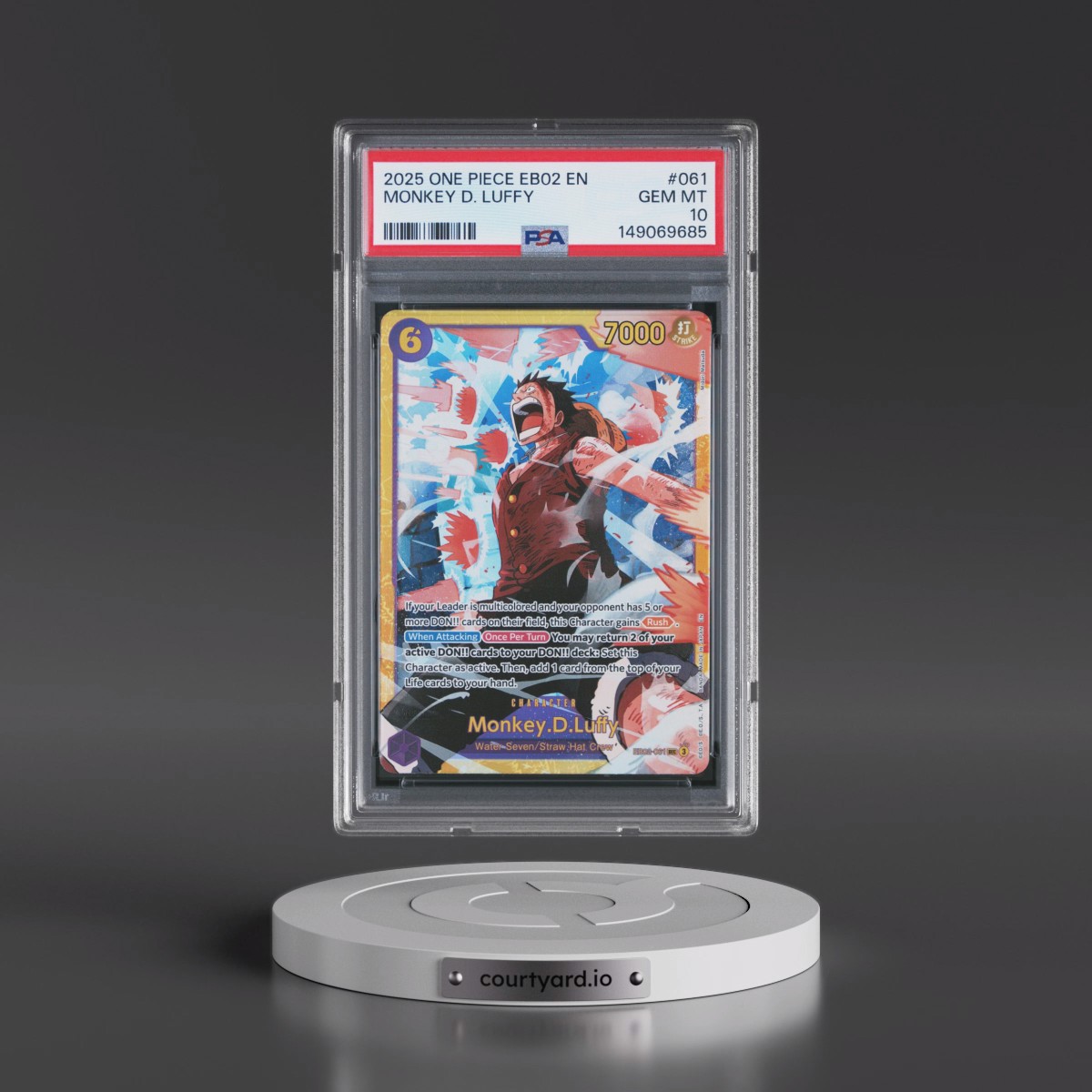 2025 One Piece EB02-Extra Booster -Anime 25th Collection #061 Monkey D. Luffy (PSA 10 GEM MINT)