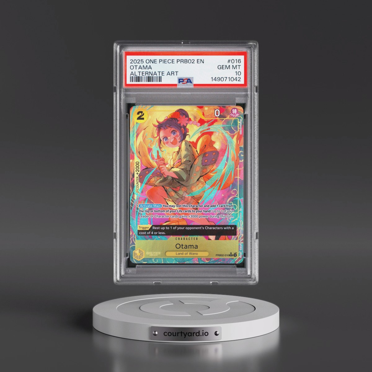 2025 One Piece PRB02-Premium Booster -One Piece Card the Best- Vol.2 #016 Otama - Alternate Art (PSA 10 GEM MINT)