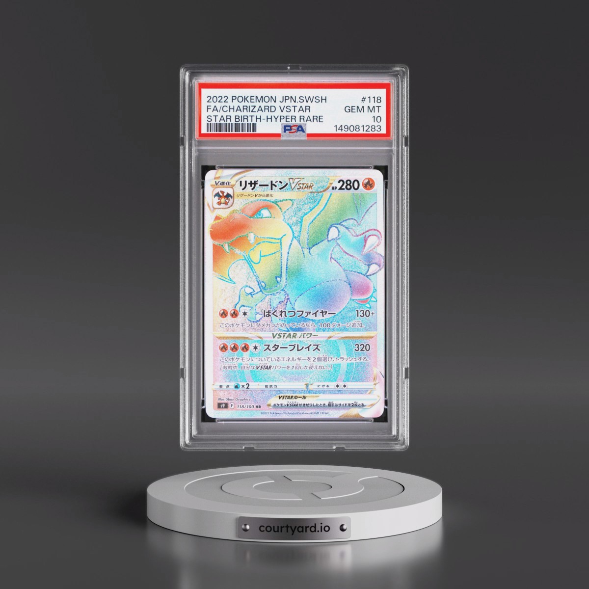 2022 Pokémon Sword & Shield Star Birth #118 Charizard Vstar - Full Art Hyper Rare (PSA 10 GEM MINT)