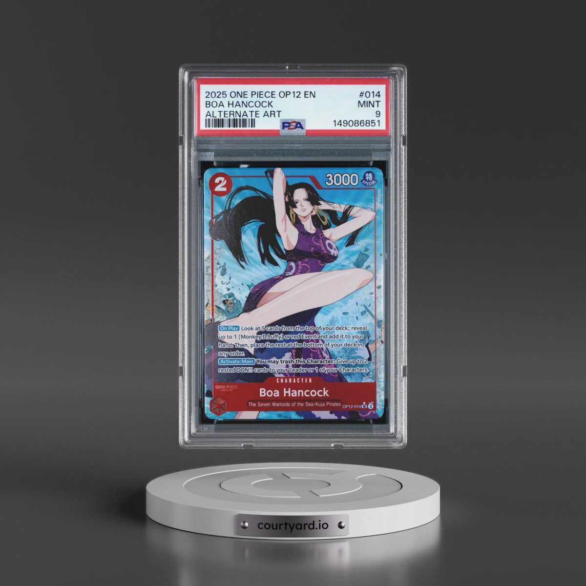 2025 One Piece OP12-Legacy of the Master #014 Boa Hancock - Alternate Art (PSA 9 MINT)