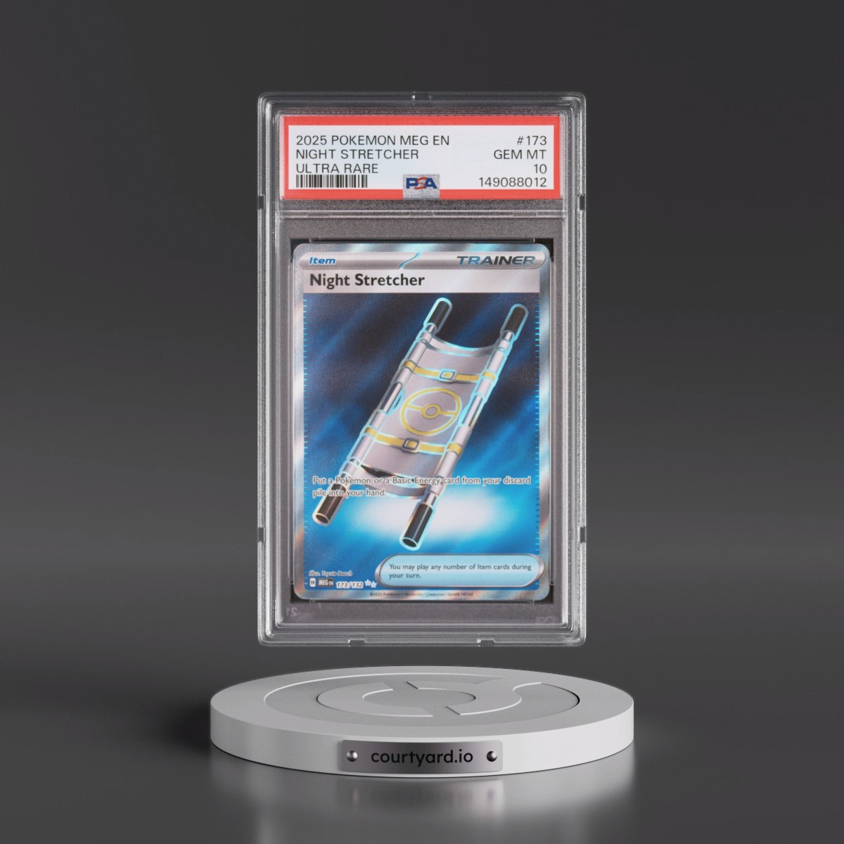 2025 Pokémon Meg EN-Mega Evolution #173 Night Stretcher - Ultra Rare (PSA 10 GEM MINT)