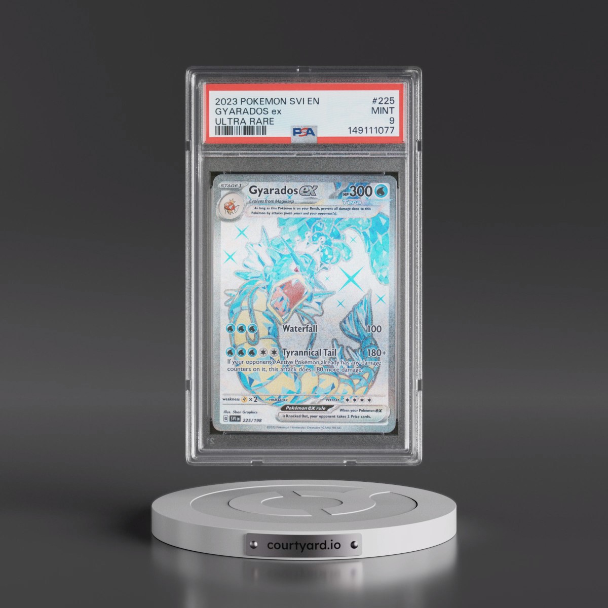 2023 Pokémon Svi EN-Scarlet & Violet #225 Gyarados EX - Holo Ultra Rare (PSA 9 MINT)