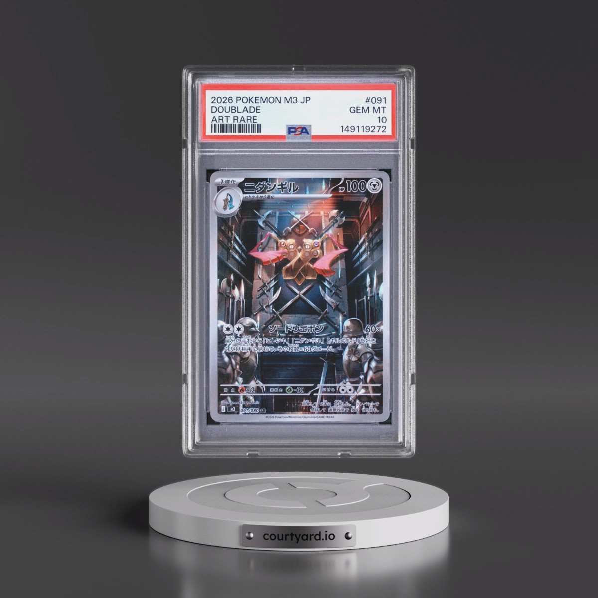 2026 Pokémon M3-Nullifying Zero #091 Doublade - Art Rare (PSA 10 GEM MINT)