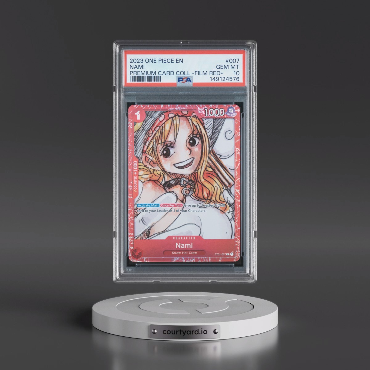 2023 One Piece Premium Card Collection -One Piece Film Red #007 Nami (PSA 10 GEM MINT)