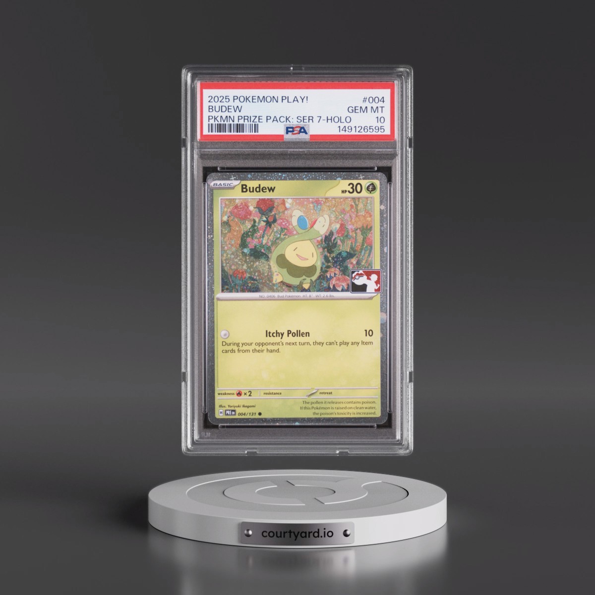 2025 Pokémon Play! Pokémon Prize Pack: Series 7 #004 Budew - Holo (PSA 10 GEM MINT)