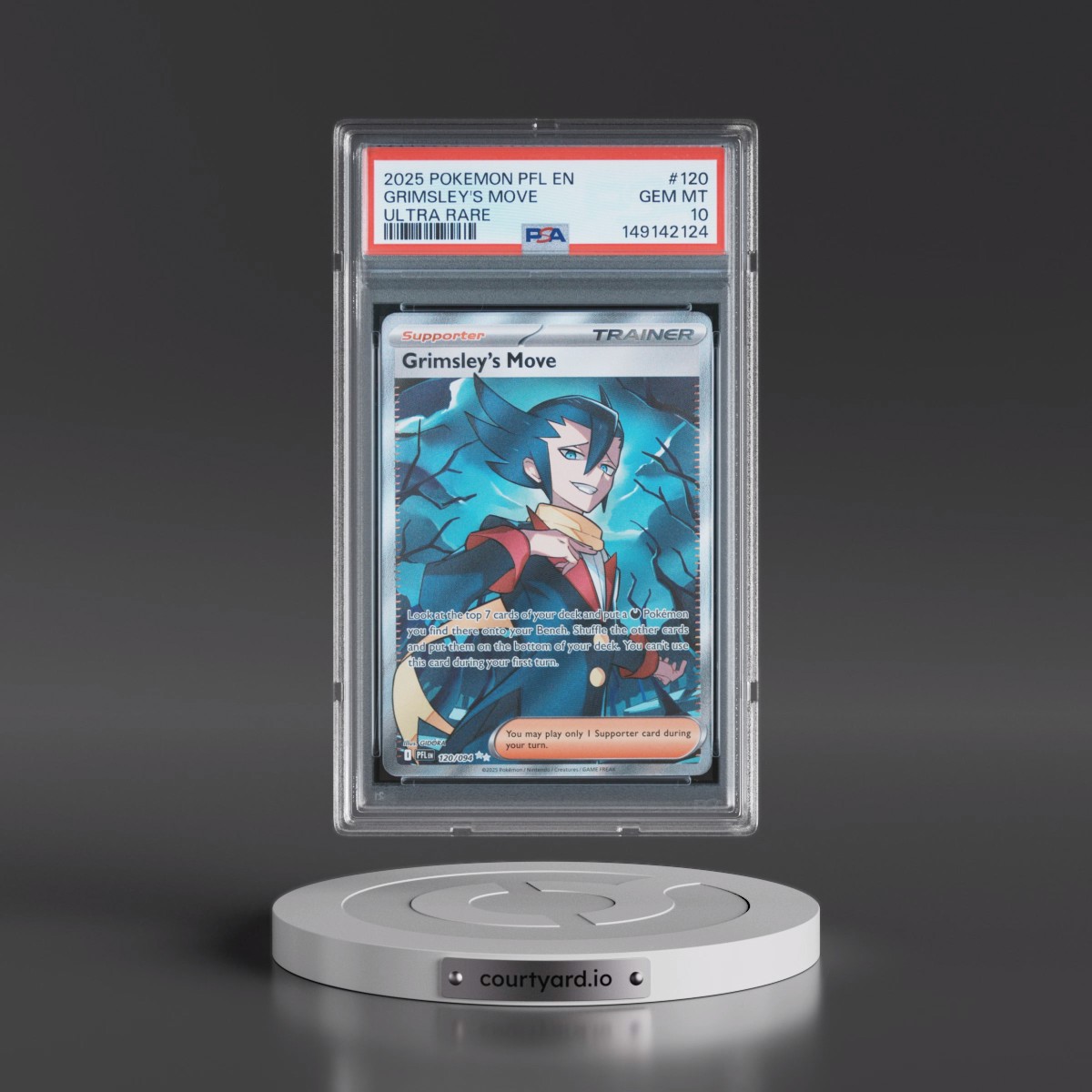 2025 Pokémon Pfl EN-Phantasmal Flames #120 Grimsley's Move - Ultra Rare (PSA 10 GEM MINT)