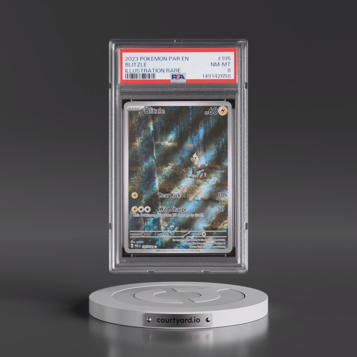 2023 Pokémon Par EN-Paradox Rift #195 Blitzle - Illustration Rare (PSA 8 NM-MT)