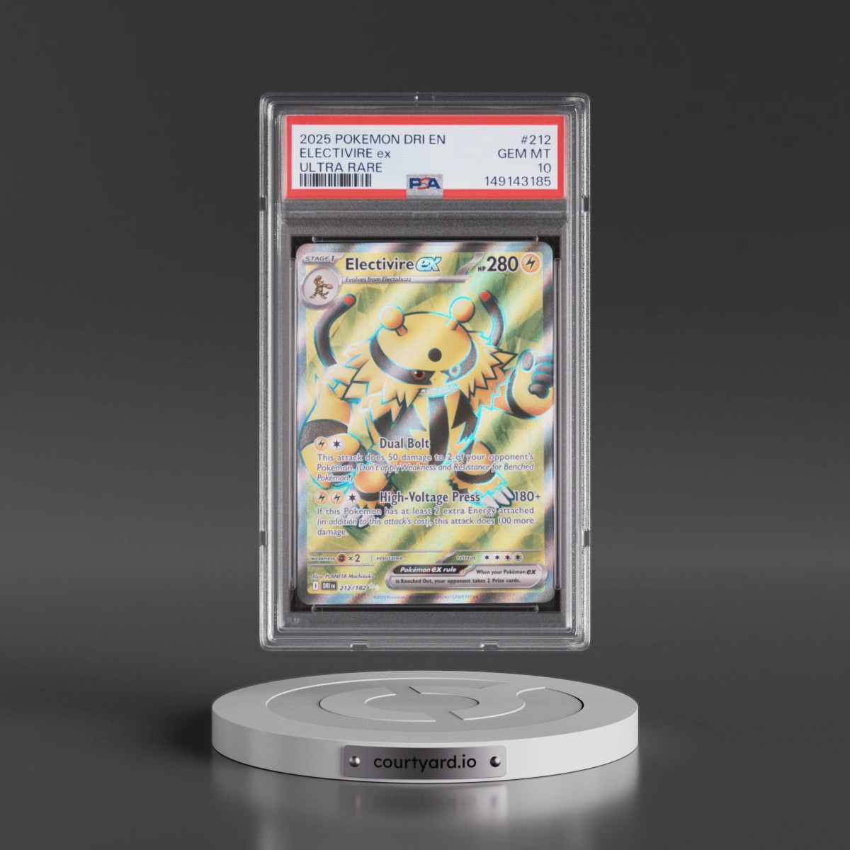 2025 Pokémon Dri EN-Destined Rivals #212 Electivire EX - Holo Ultra Rare (PSA 10 GEM MINT)