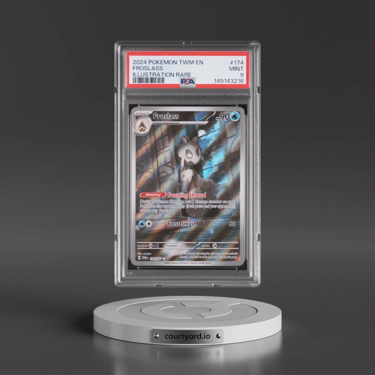 2024 Pokémon Twm EN-Twilight Masquerade #174 Froslass - Illustration Rare (PSA 9 MINT)