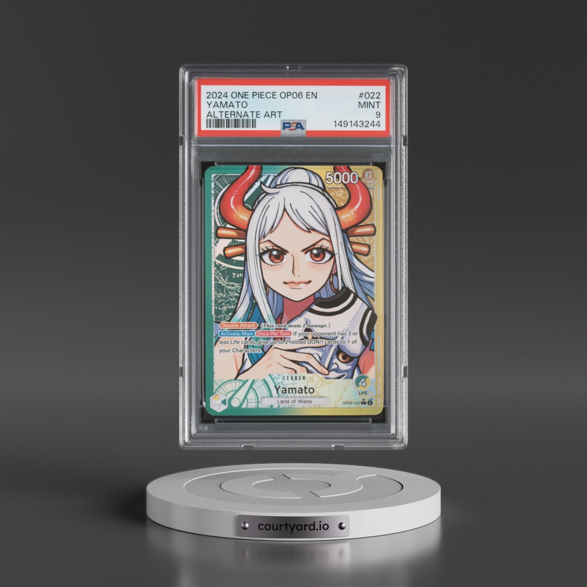 2024 One Piece OP06-Wings of the Captain #022 Yamato - Alternate Art (PSA 9 MINT)