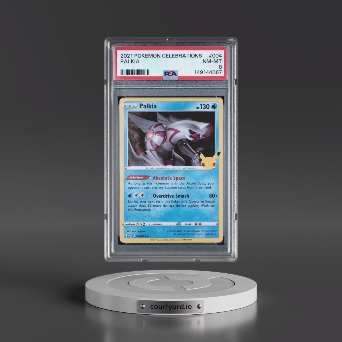 2021 Pokémon Celebrations #004 Palkia (PSA 8 NM-MT)