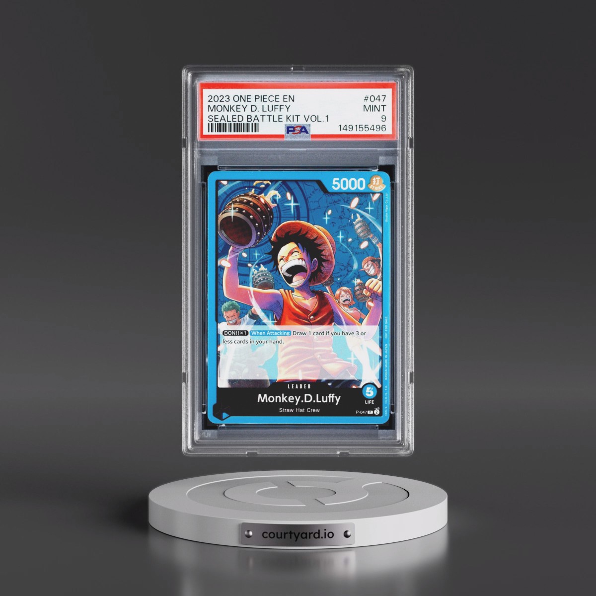 2023 One Piece Sealed Battle Kit Vol.1 #047 Monkey D. Luffy (PSA 9 MINT)