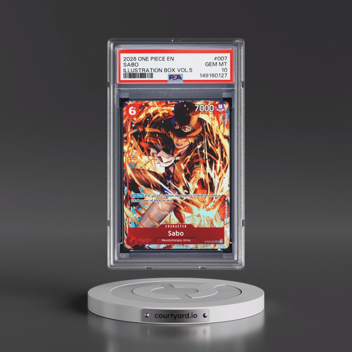 2026 One Piece Promos #007 Sabo - Illustration Box Vol.5 (PSA 10 GEM MINT)
