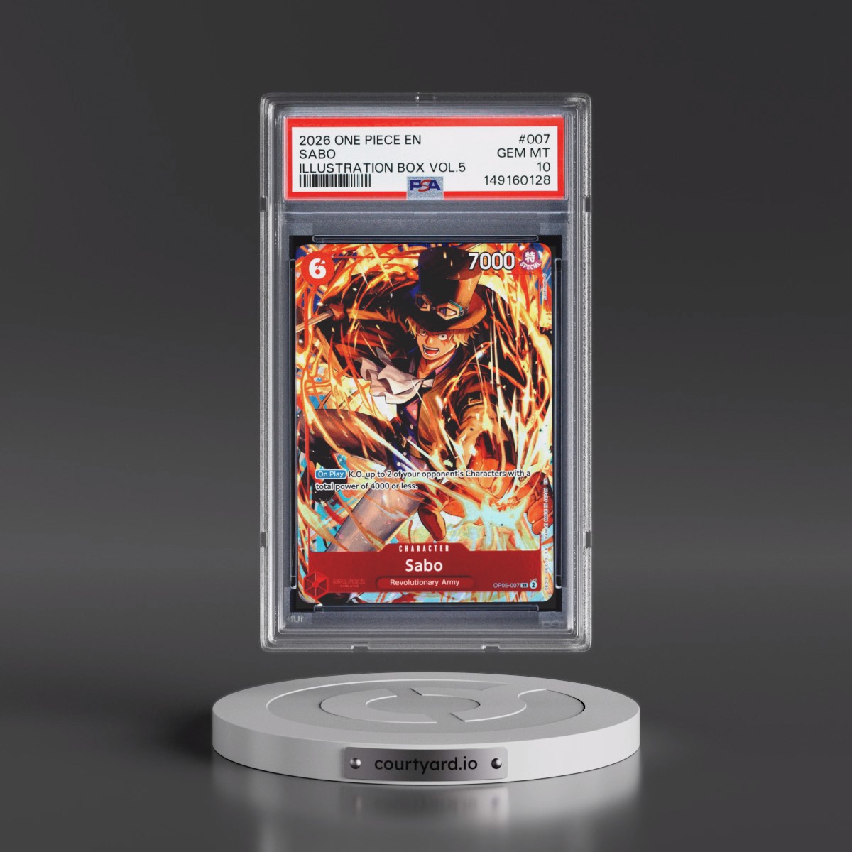 2026 One Piece Promos #007 Sabo - Illustration Box Vol.5 (PSA 10 GEM MINT)