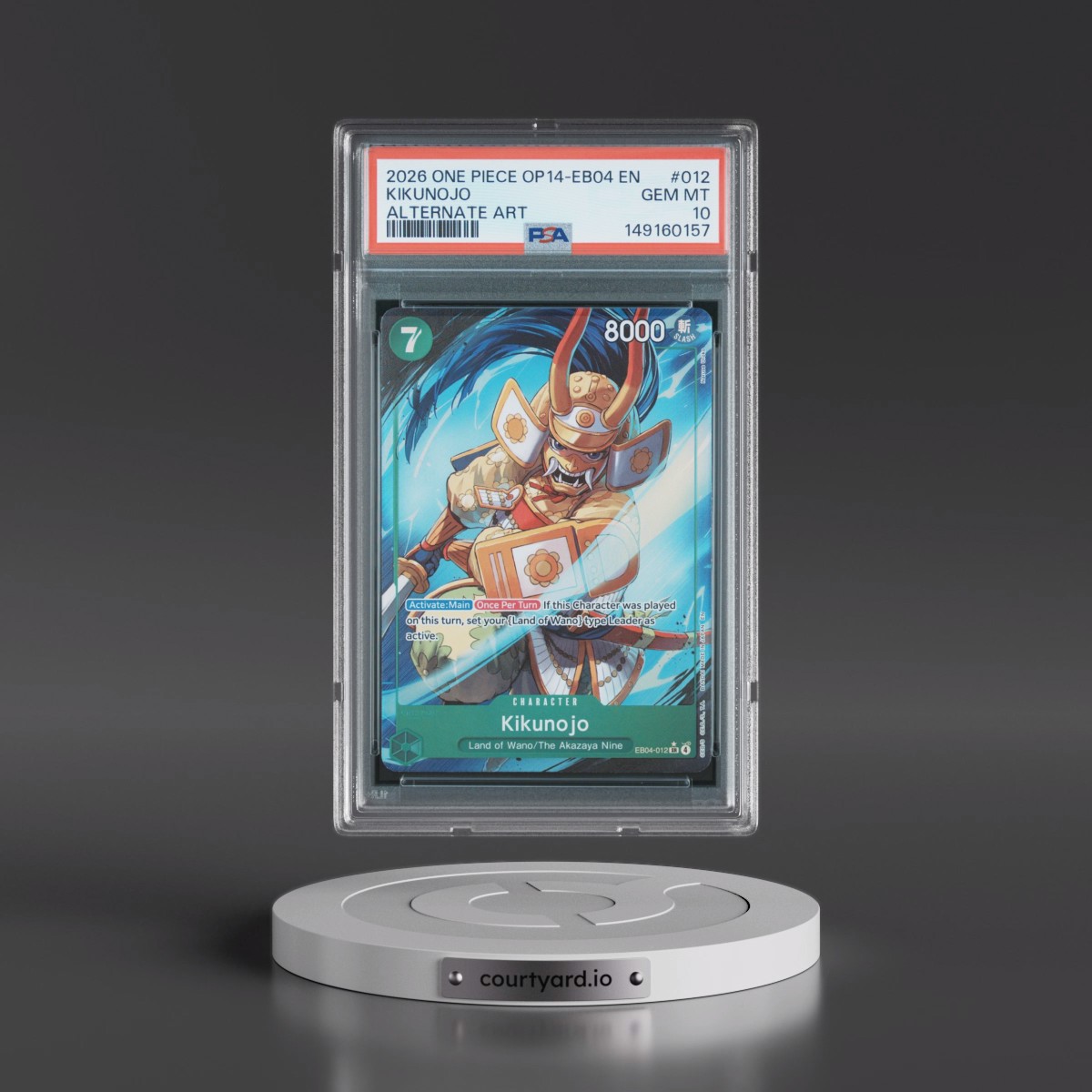 2026 One Piece OP14-EB04-the Azure Sea's Seven #012 Kikunojo - Alternate Art (PSA 10 GEM MINT)