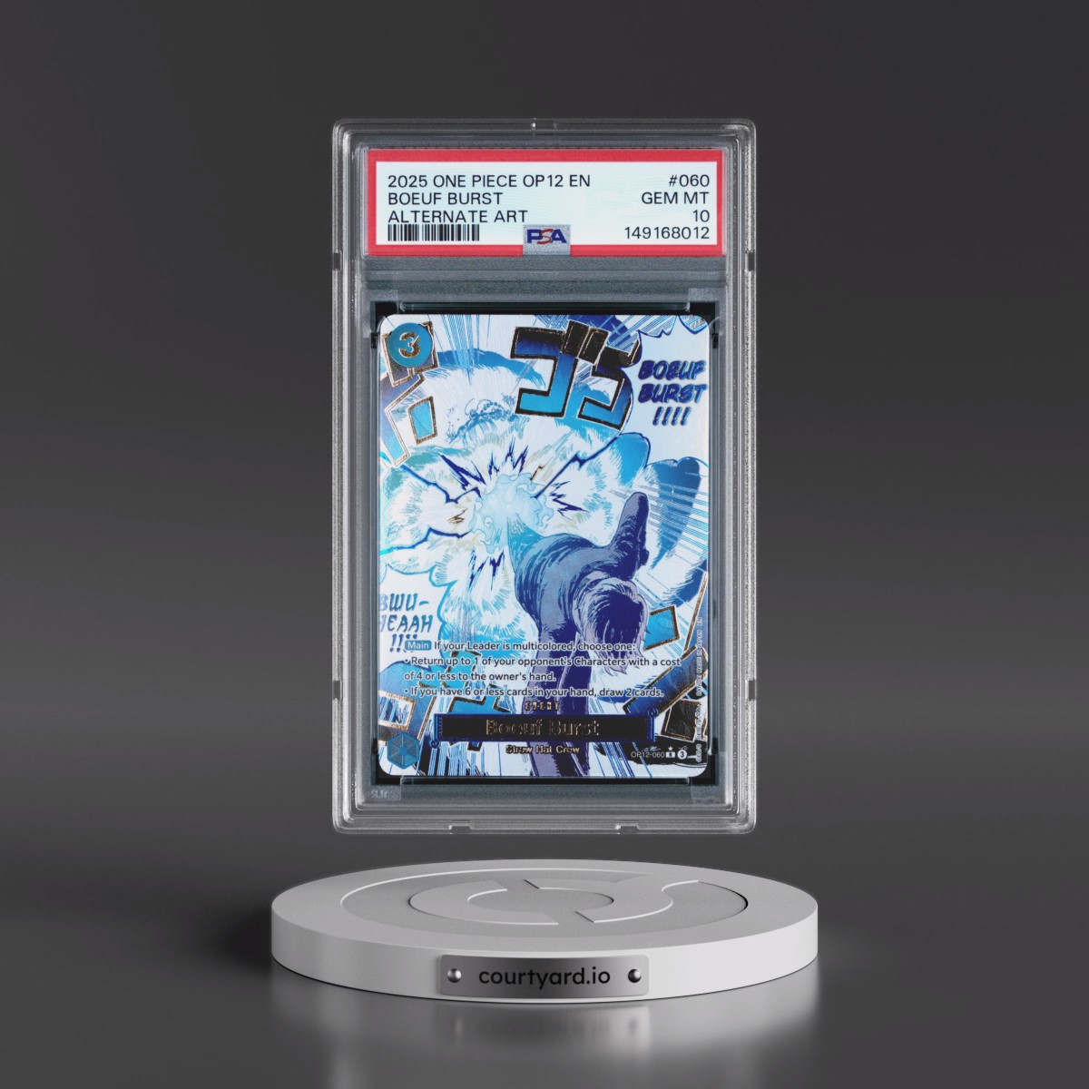 2025 One Piece OP12-Legacy of the Master #060 Boeuf Burst - Alternate Art (PSA 10 GEM MINT)