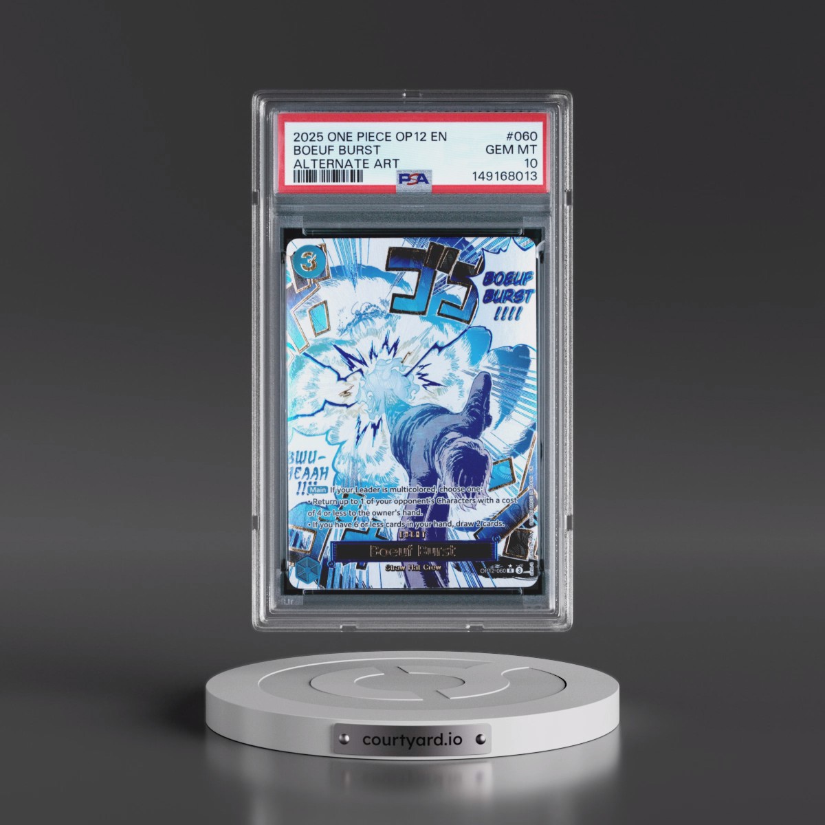 2025 One Piece OP12-Legacy of the Master #060 Boeuf Burst - Alternate Art (PSA 10 GEM MINT)