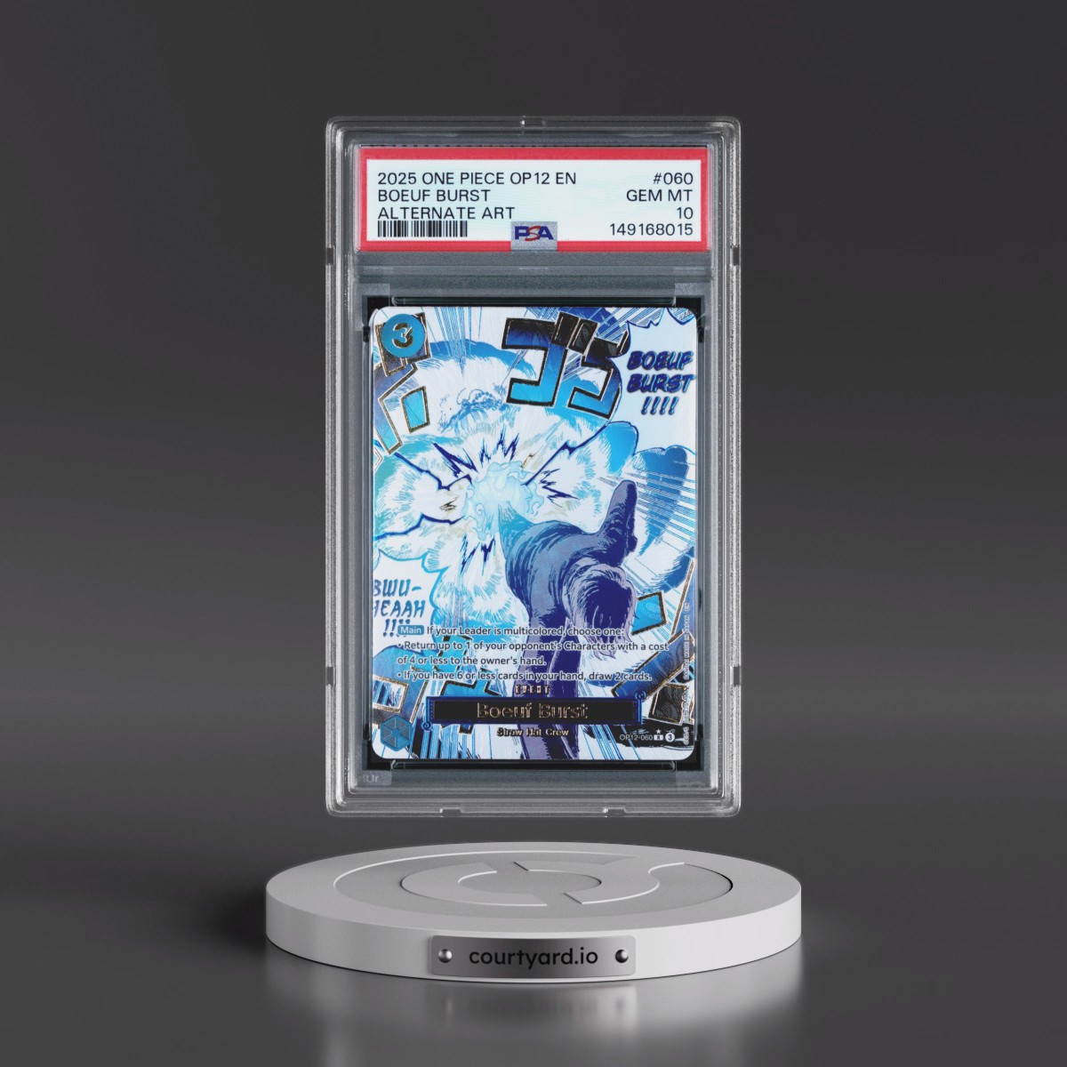 2025 One Piece OP12-Legacy of the Master #060 Boeuf Burst - Alternate Art (PSA 10 GEM MINT)