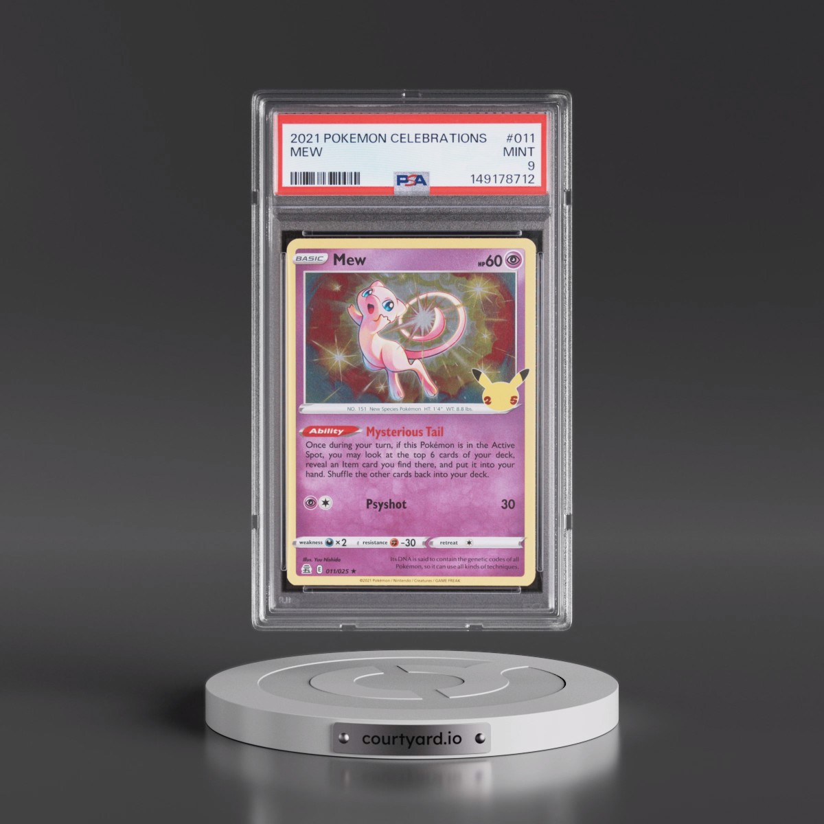 2021 Pokémon Celebrations #011 Mew (PSA 9 MINT)