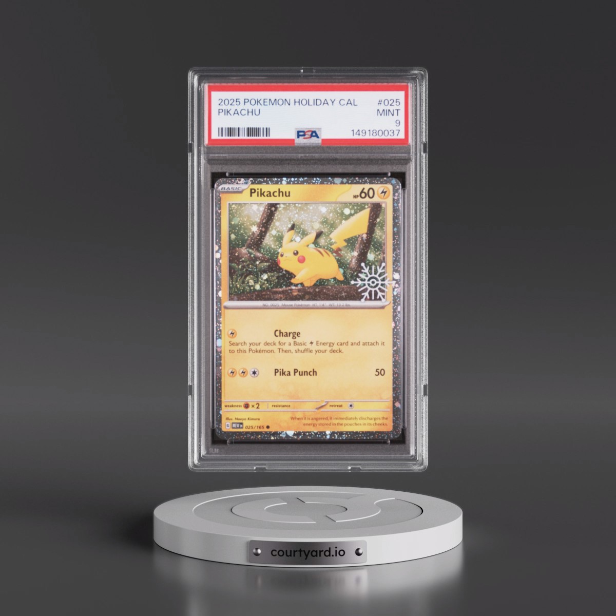 2025 Pokémon Holiday Calendar #025 Pikachu (PSA 9 MINT)