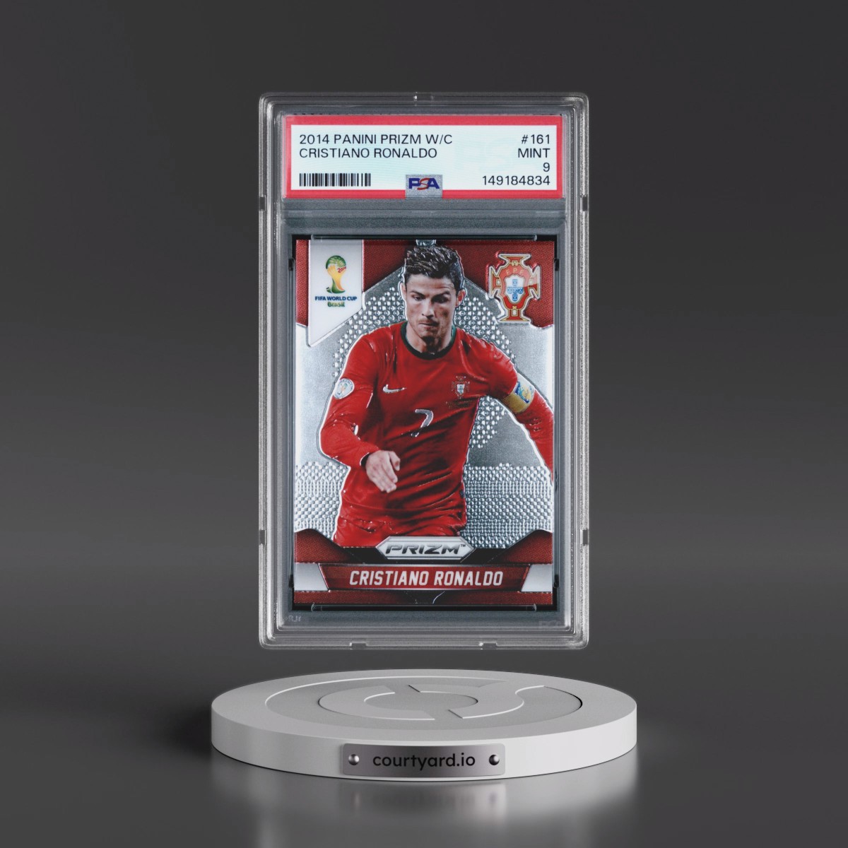 2014 Panini Prizm World Cup #161 Cristiano Ronaldo (PSA 9 MINT)